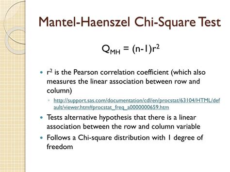 mantel haenszel chi square.
